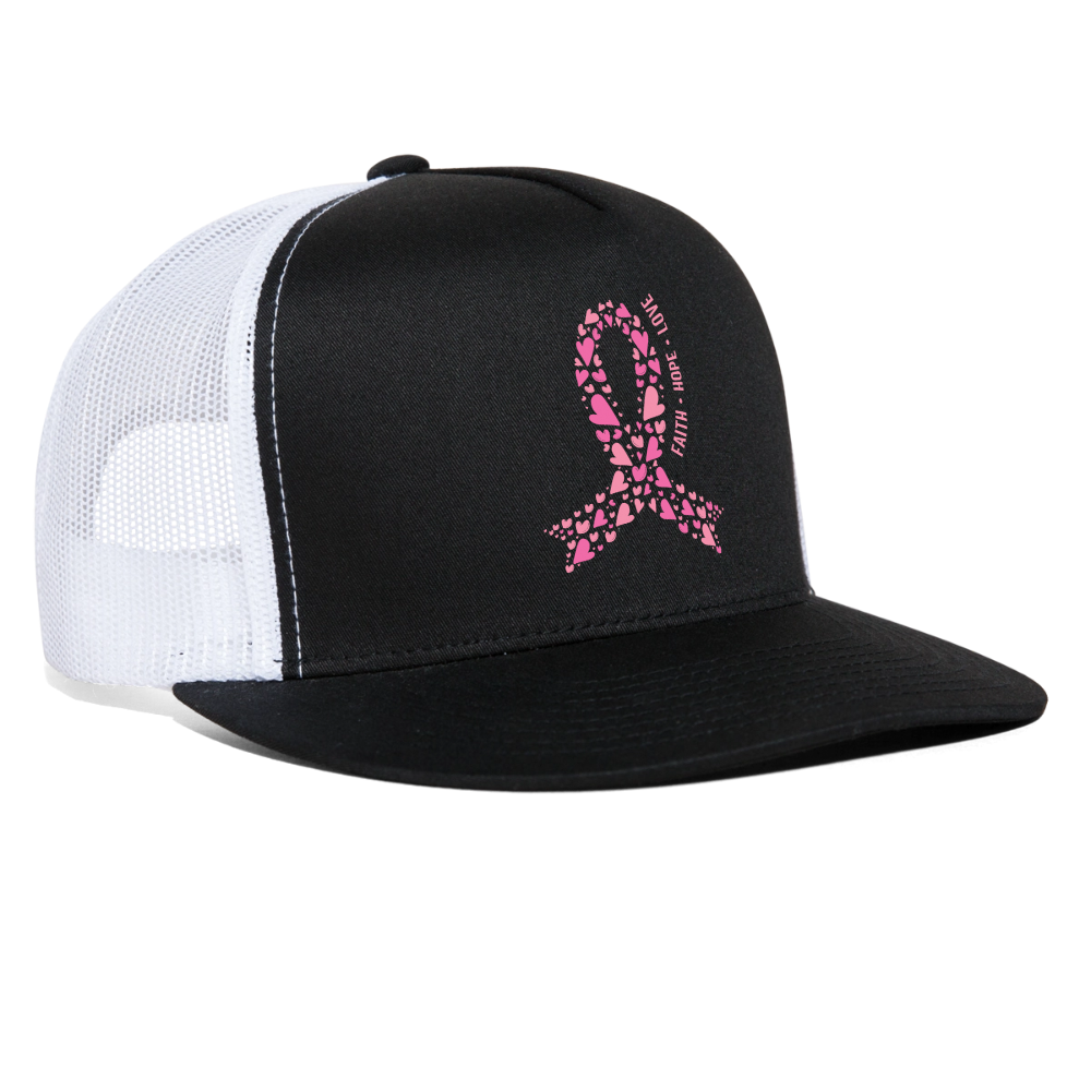 Faith Hope Love Trucker Hat - black/white