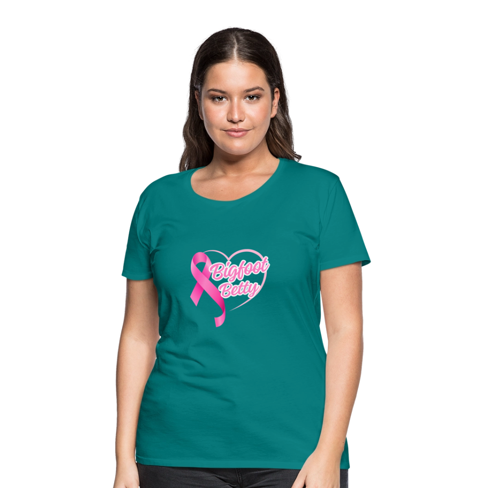 Women’s Premium T-Shirt - BFB Pink Ribbon - teal