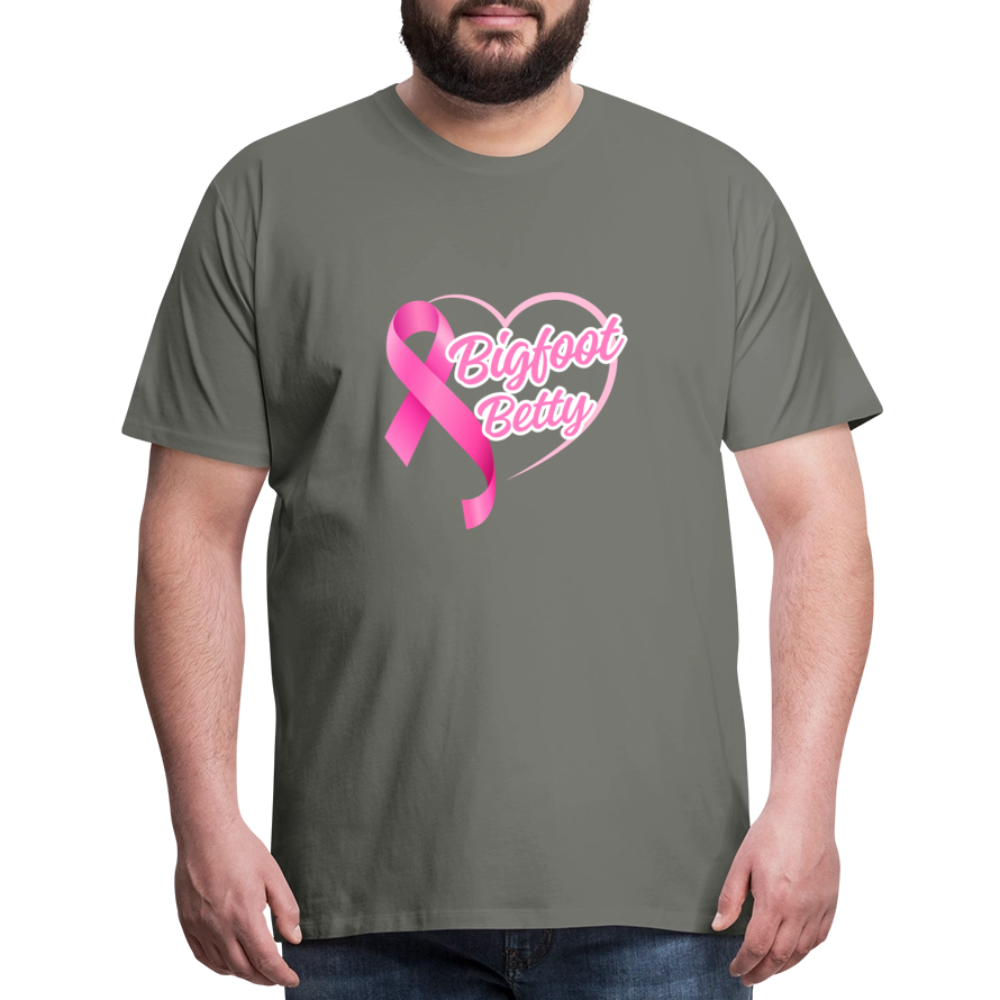 Men's Premium T-Shirt -BFB Pink Ribbon - asphalt gray