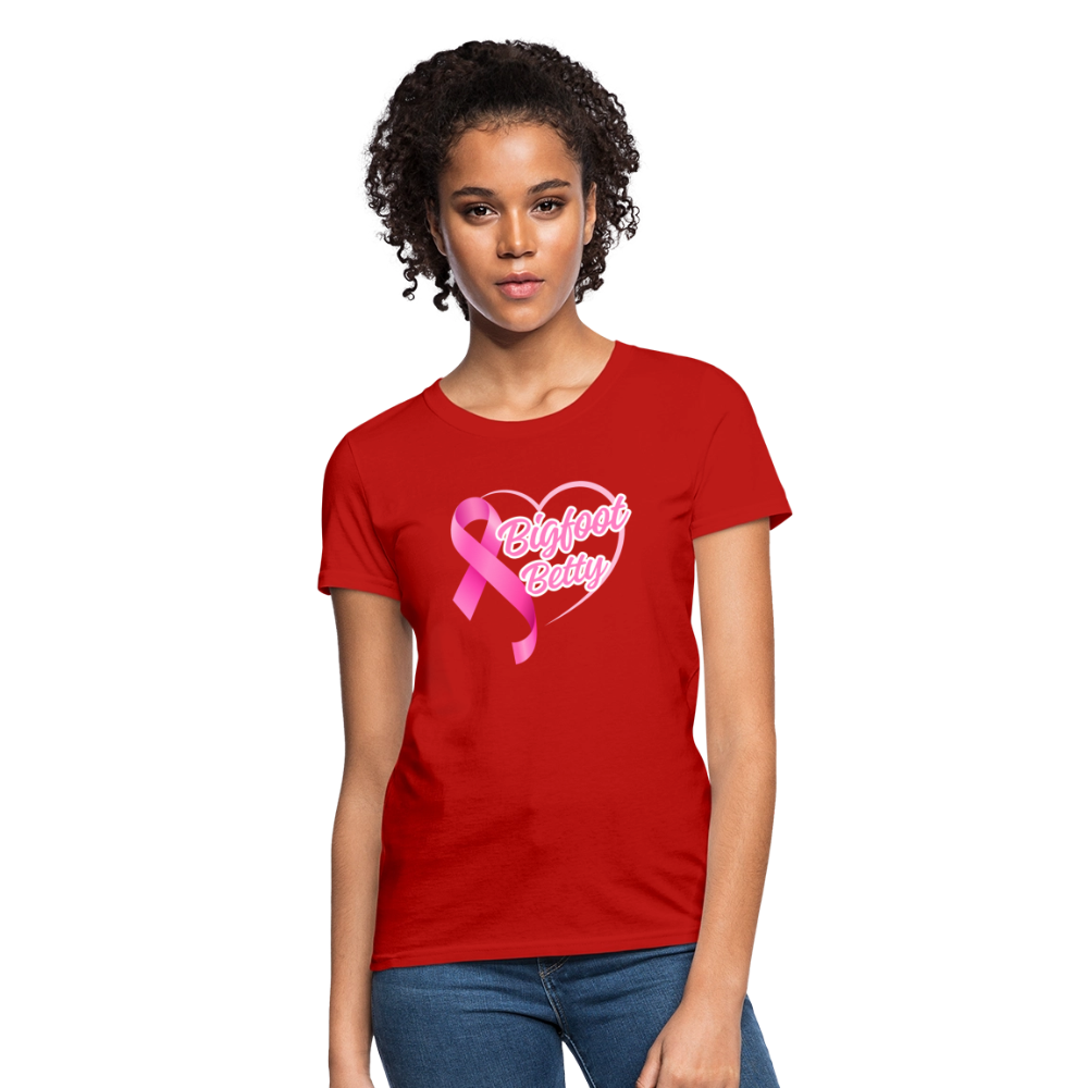 Women's T-Shirt - BFB Pink Ribbon - red
