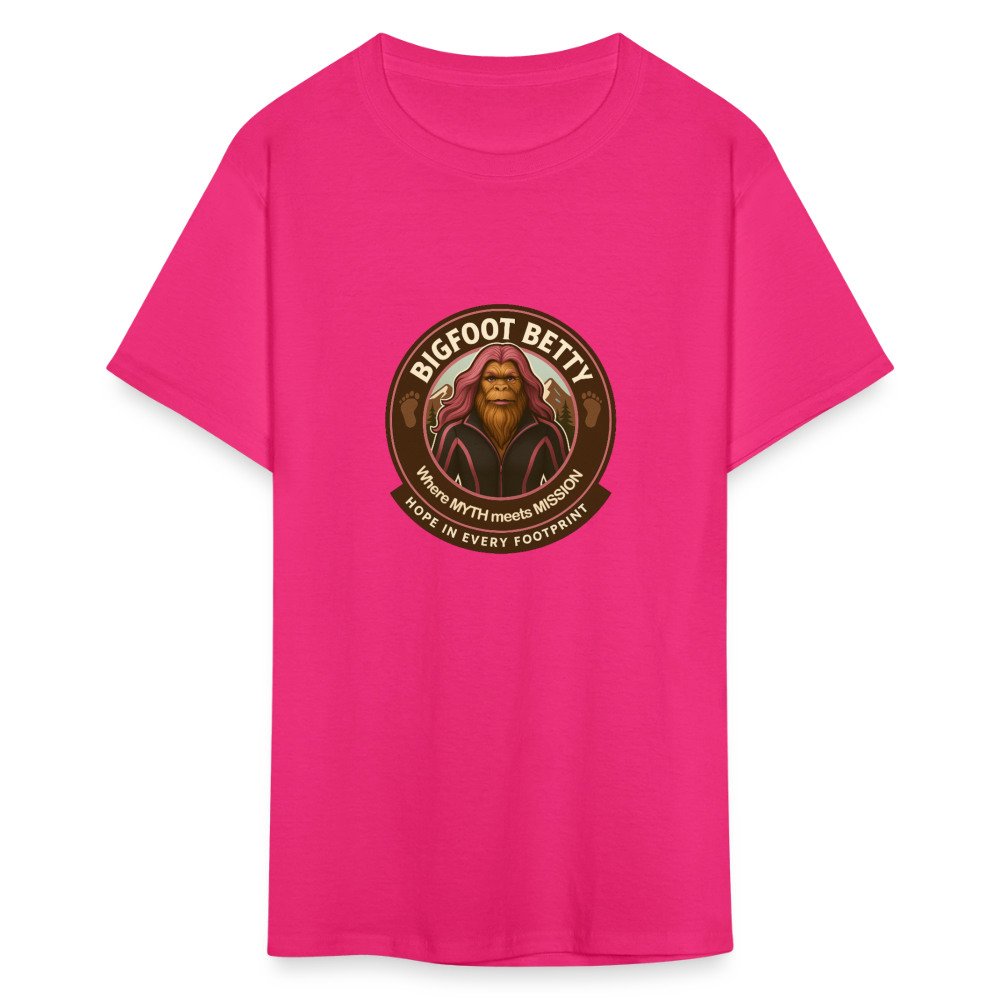 Unisex Classic T-Shirt - Hope in Every Footprint (RETRO) - fuchsia