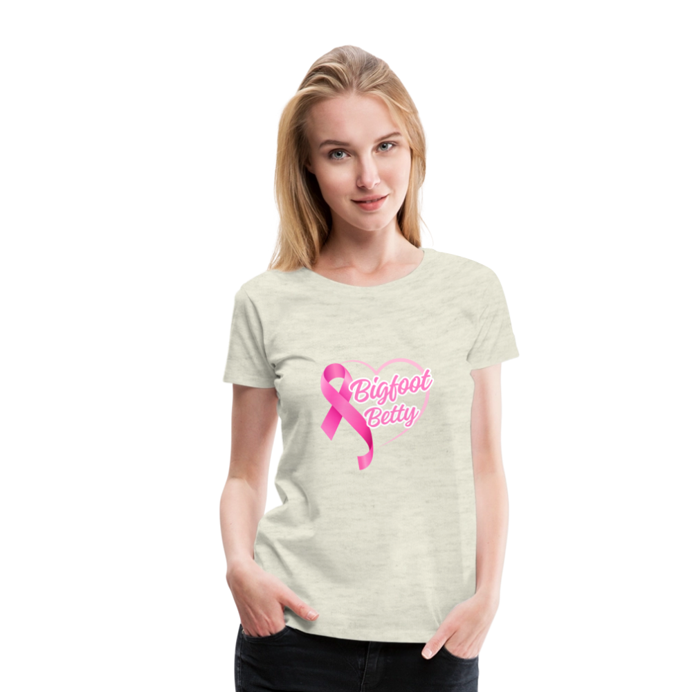 Women’s Premium T-Shirt - BFB Pink Ribbon - heather oatmeal