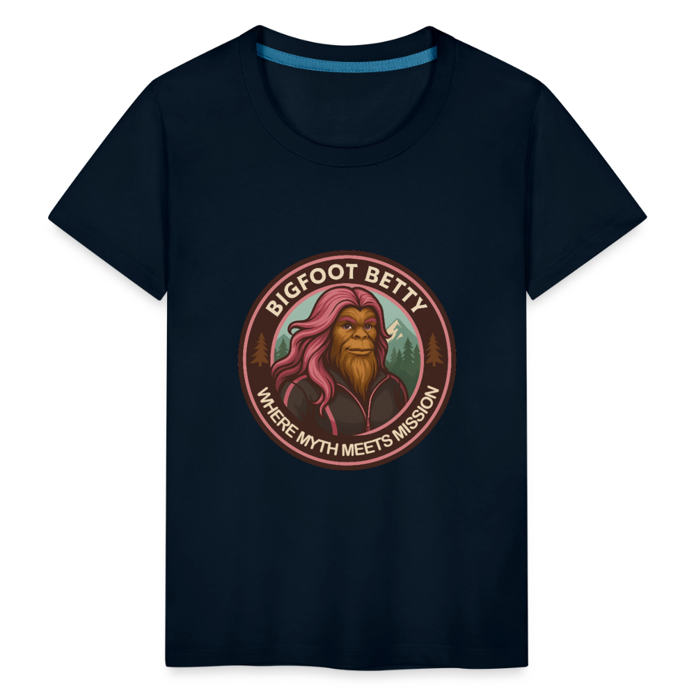 Toddler Premium T-Shirt - Where Myth Meets Mission (RETRO) - deep navy