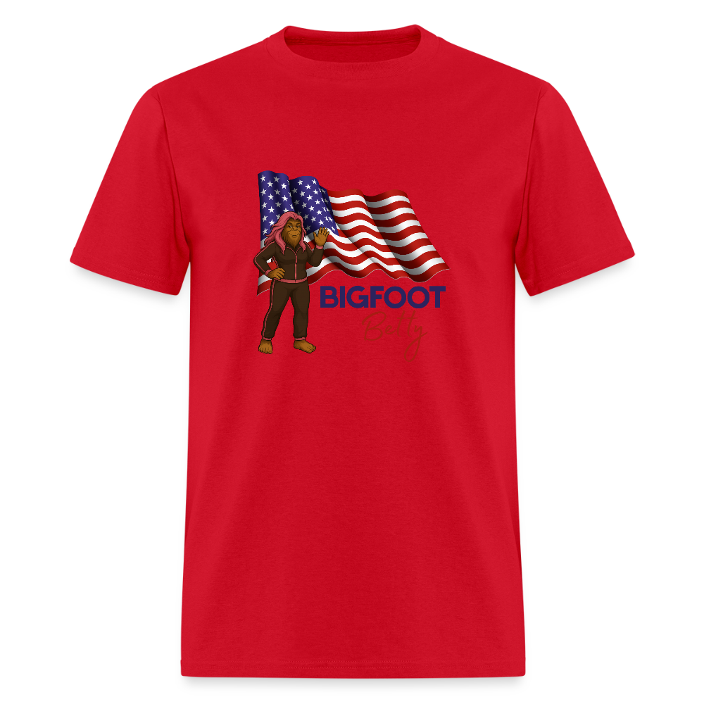 BFB July 4 -Waving Flag Unisex Classic T-Shirt - red