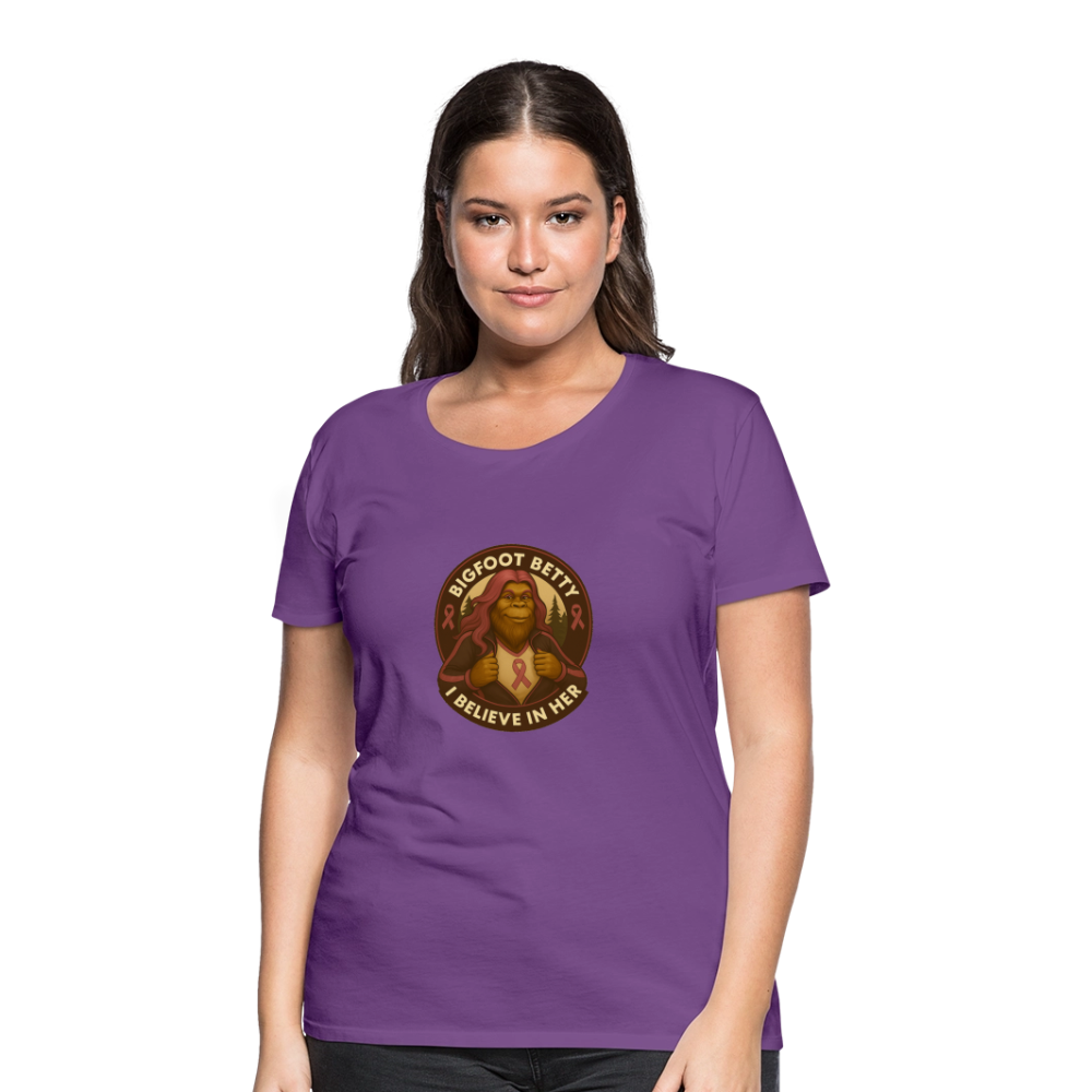 Women’s Premium T-Shirt - I Believe In Her (RETRO) - purple