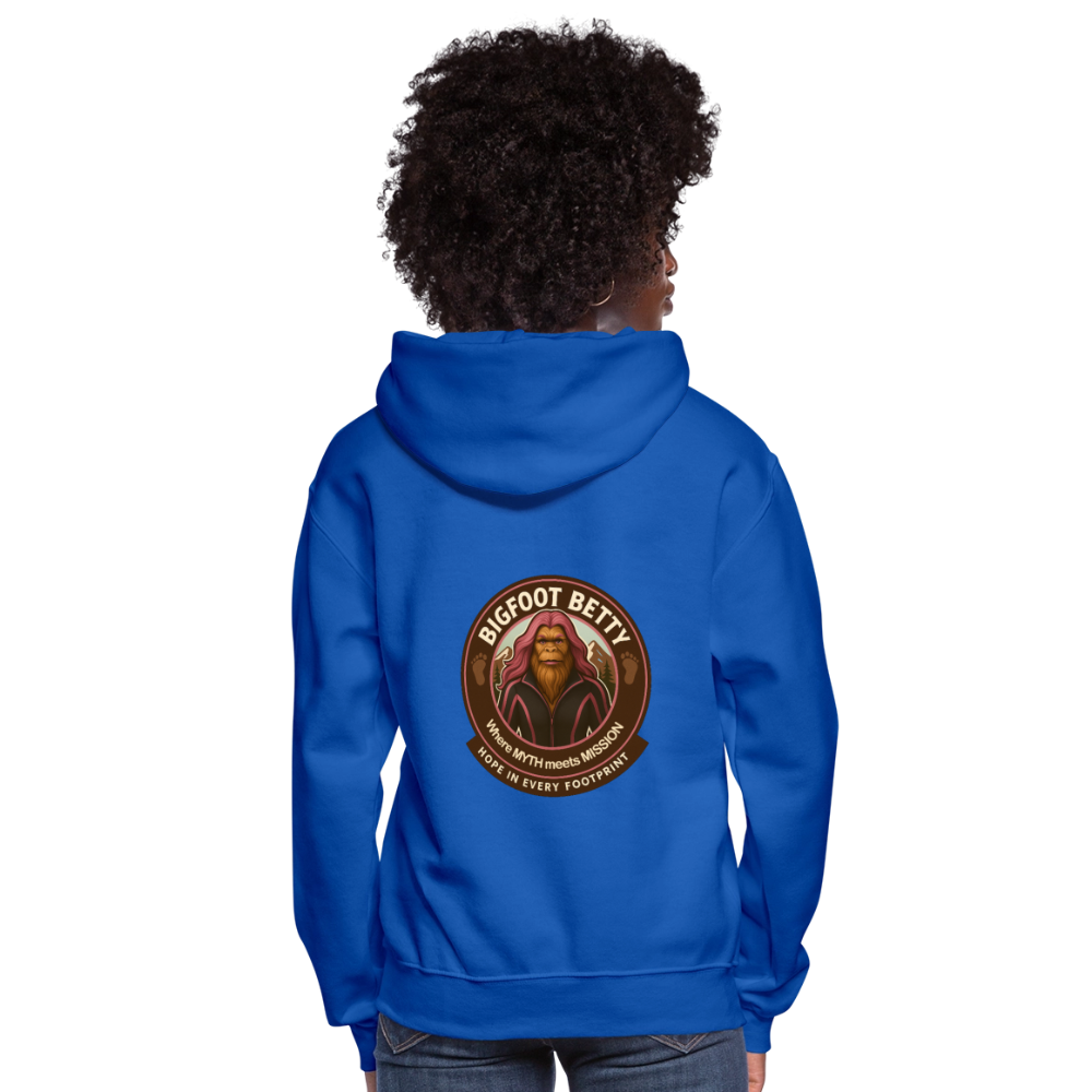 Women's Hoodie - Hope in Every Footprint (RETRO) - royal blue