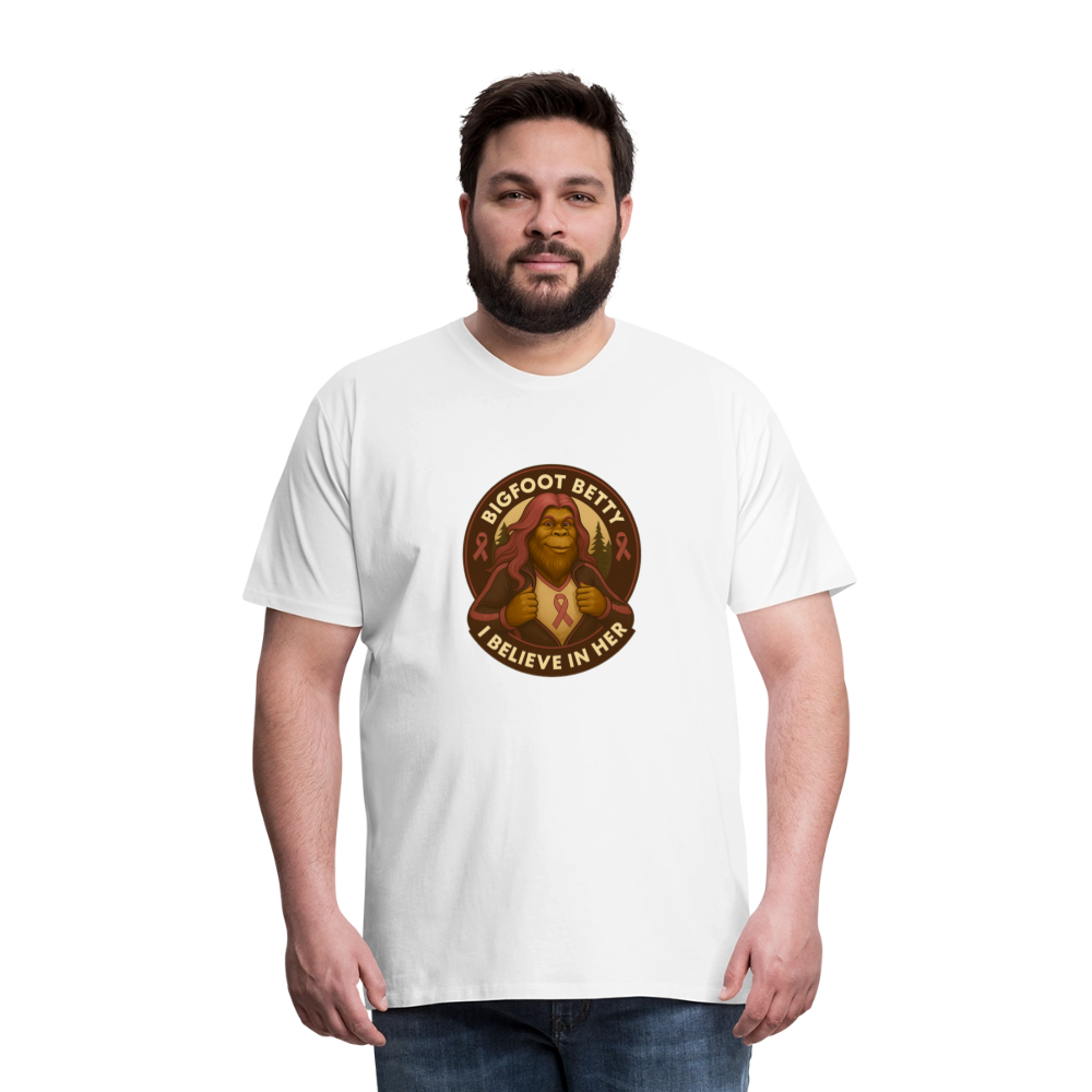 Men's Premium T-Shirt - I Believe In Her (RETRO) - white