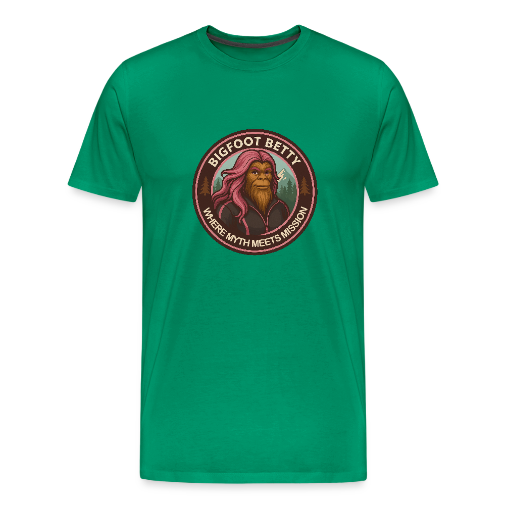 Men's Premium T-Shirt - Where Myth Meets Mission (RETRO) - kelly green