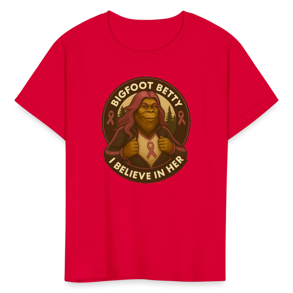 Kids' T-Shirt -I Believe In Her (RETRO) - red