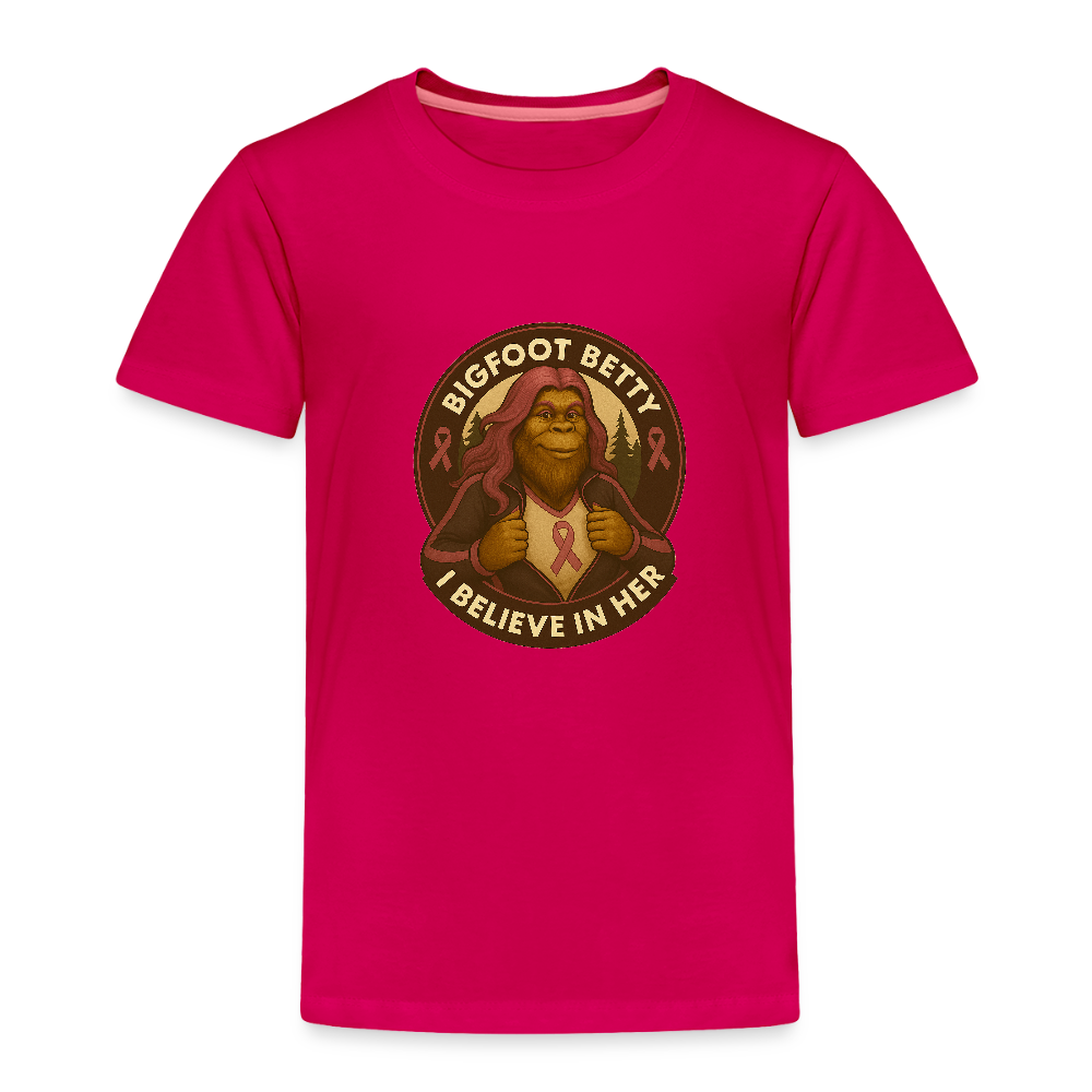 Toddler Premium T-Shirt - I Believe In Her  (RETRO) - dark pink