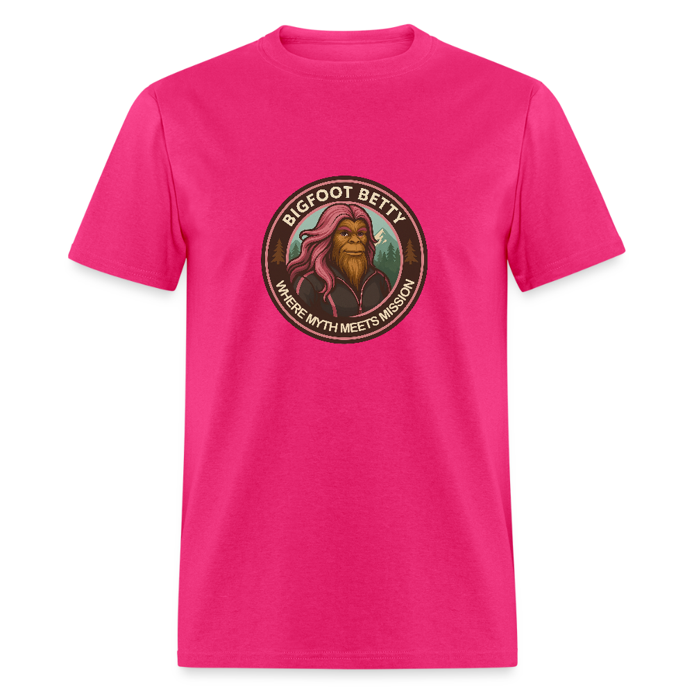 Unisex Classic T-Shirt - Where Myth Meets Mission (RETRO) - fuchsia
