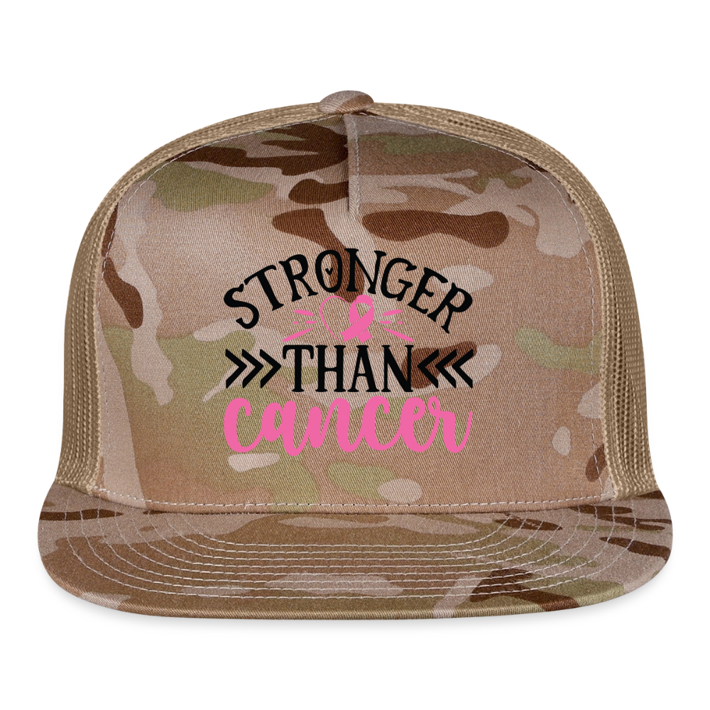 Stronger Than Cancer Trucker Hat - MultiCam\tan