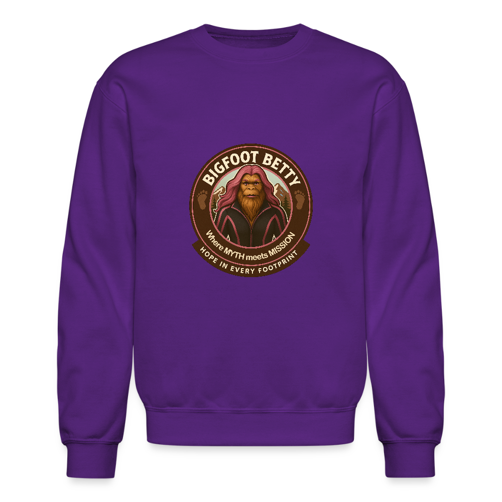 Crewneck Sweatshirt - Hope in Every Footprint (RETRO) - purple