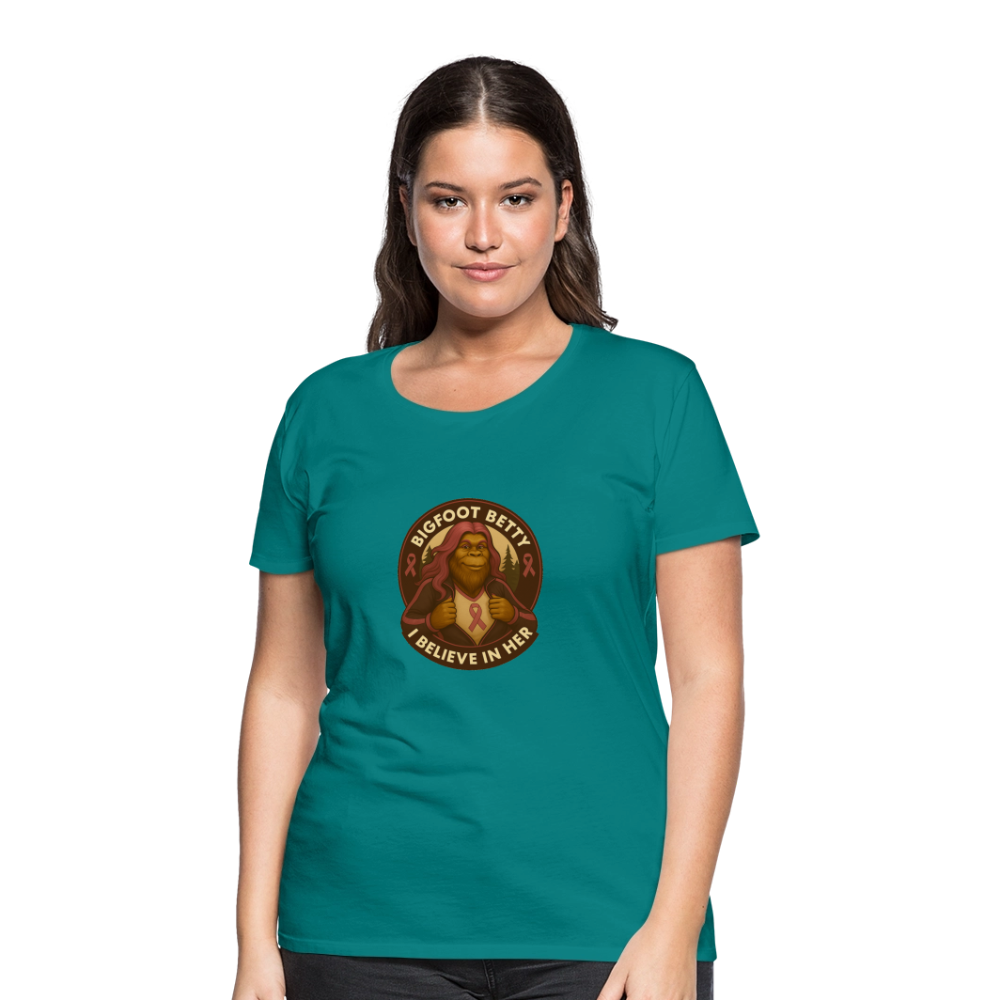 Women’s Premium T-Shirt - I Believe In Her (RETRO) - teal