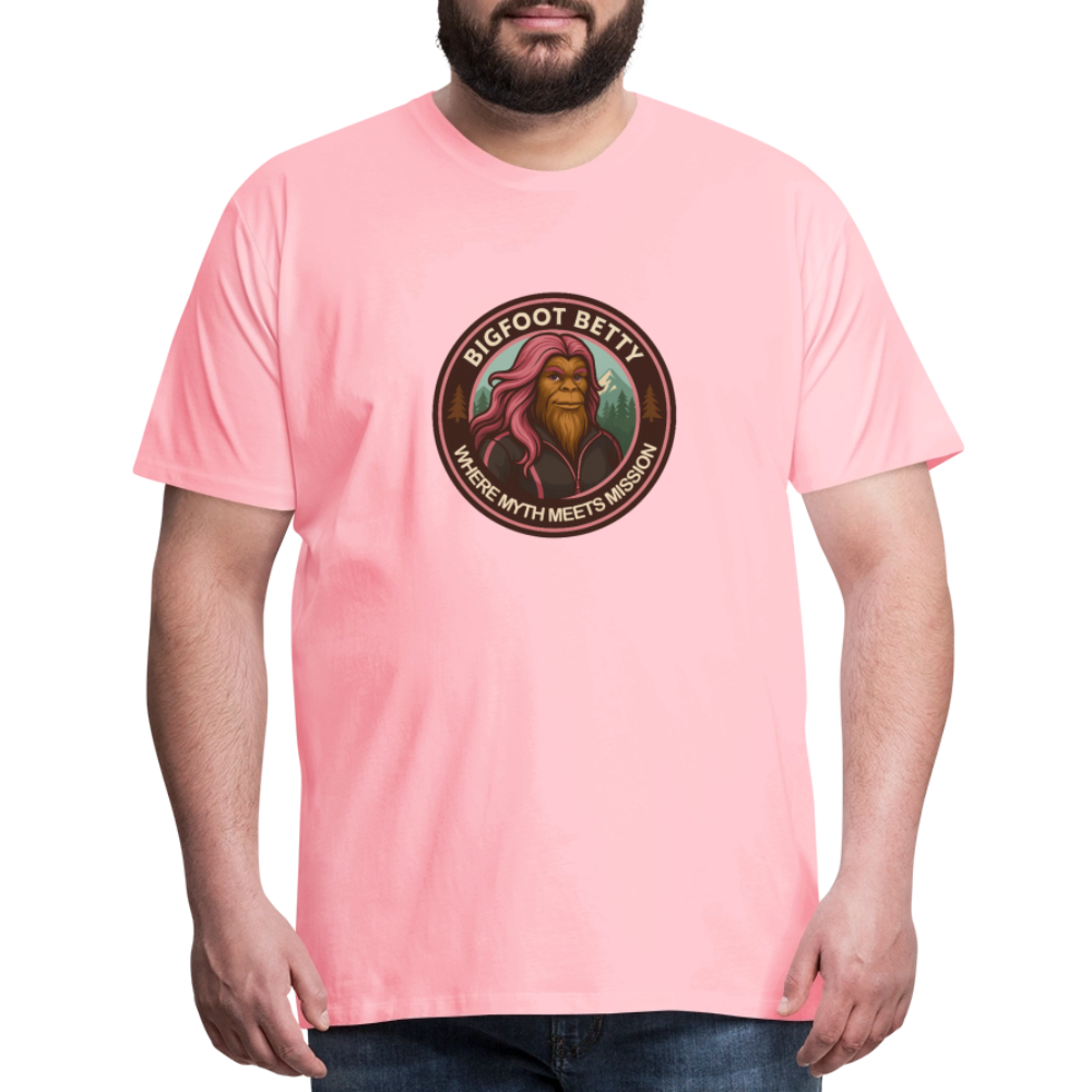 Men's Premium T-Shirt - Where Myth Meets Mission (RETRO) - pink