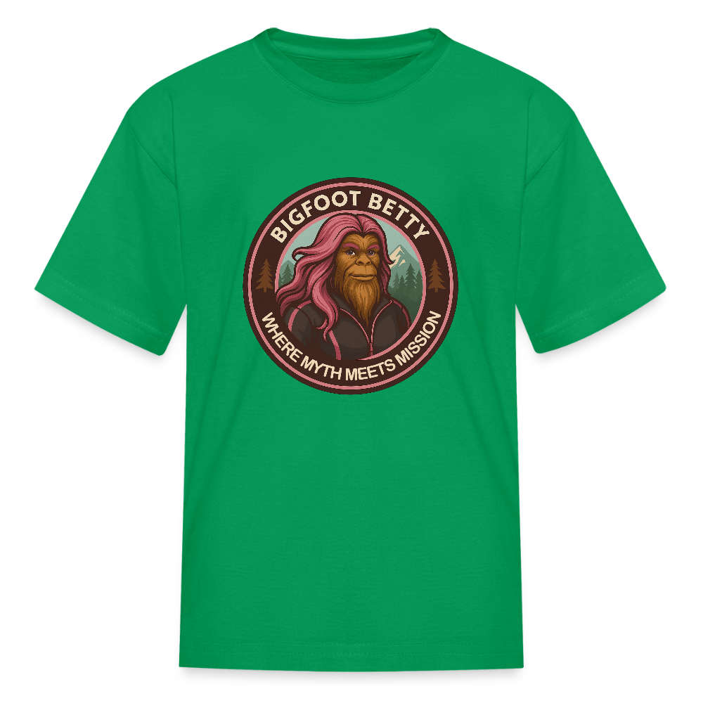 Kids' T-Shirt - Where Myth Meets Mission (RETRO) - kelly green