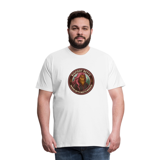 Men's Premium T-Shirt - Where Myth Meets Mission (RETRO) - white