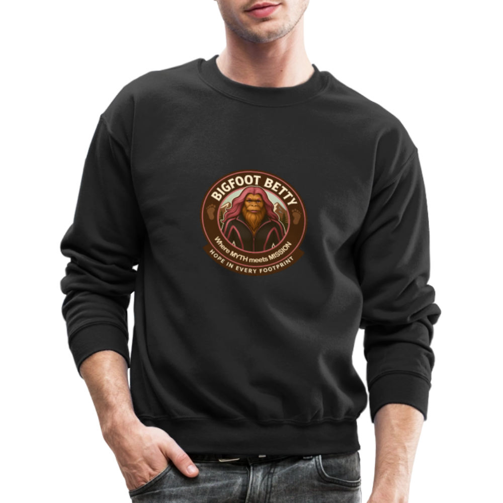 Crewneck Sweatshirt - Hope in Every Footprint (RETRO) - black