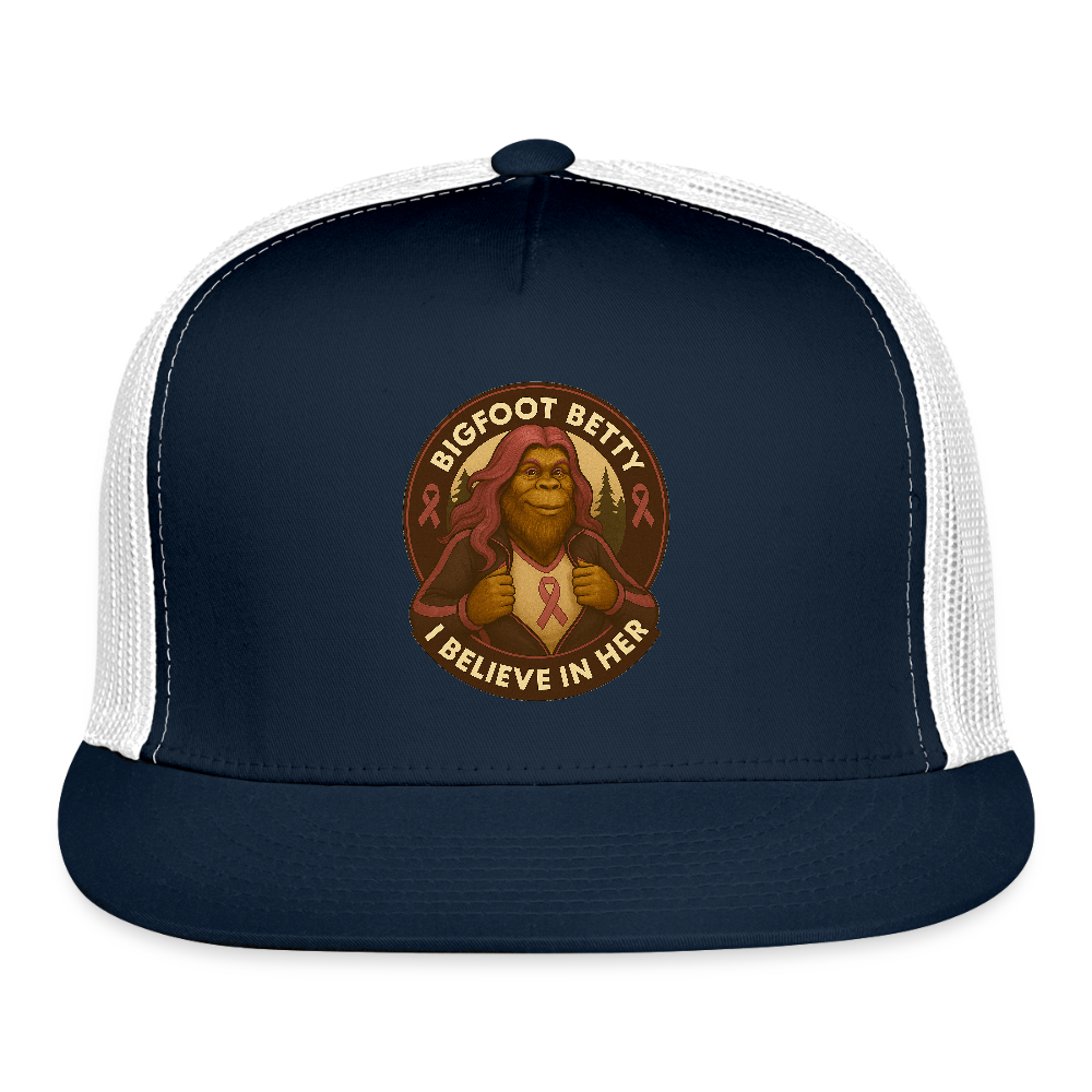 Trucker Hat - I Believe In Her (RETRO) - navy/white