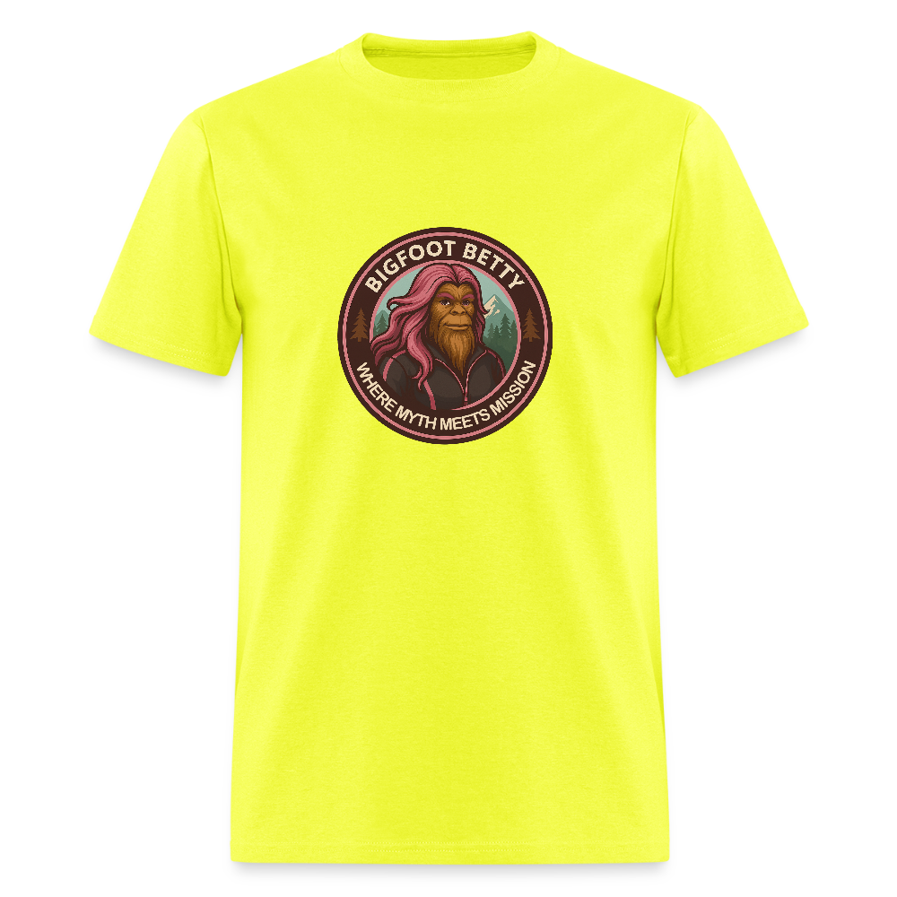 Unisex Classic T-Shirt - Where Myth Meets Mission (RETRO) - safety green