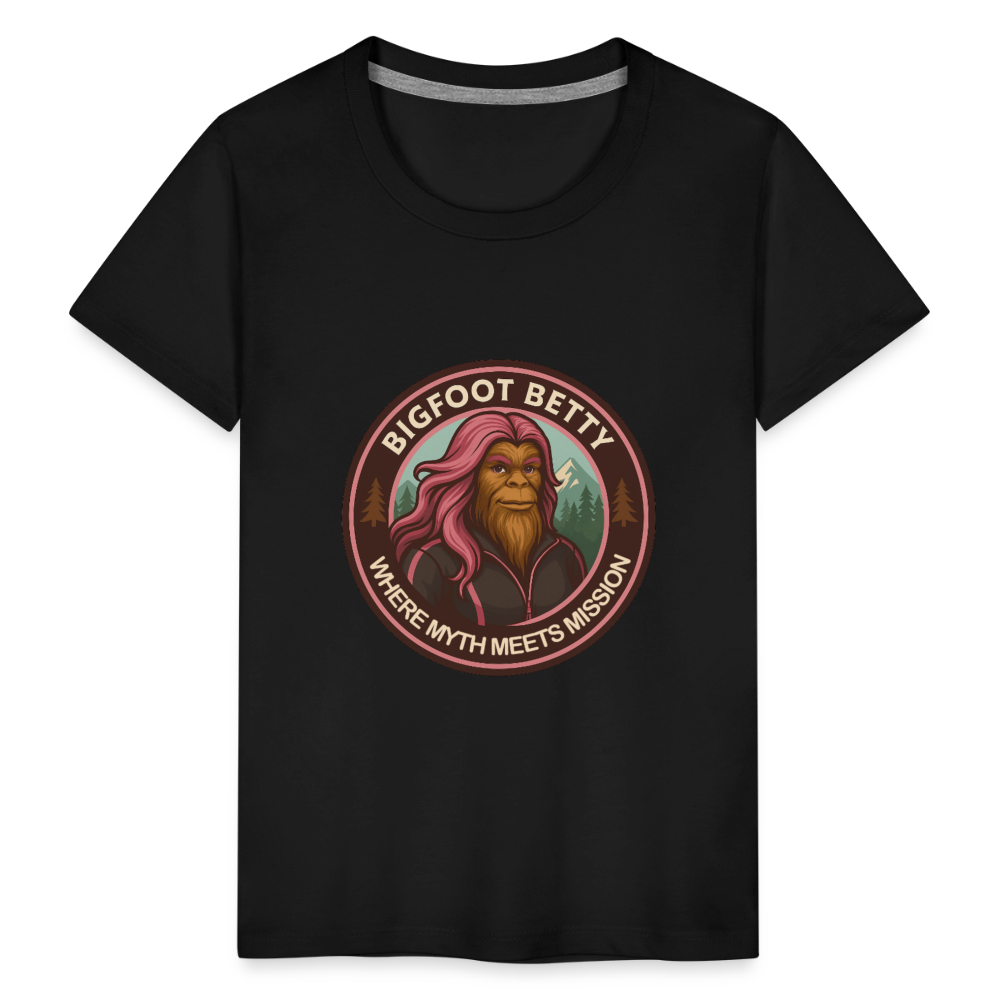Toddler Premium T-Shirt - Where Myth Meets Mission (RETRO) - black