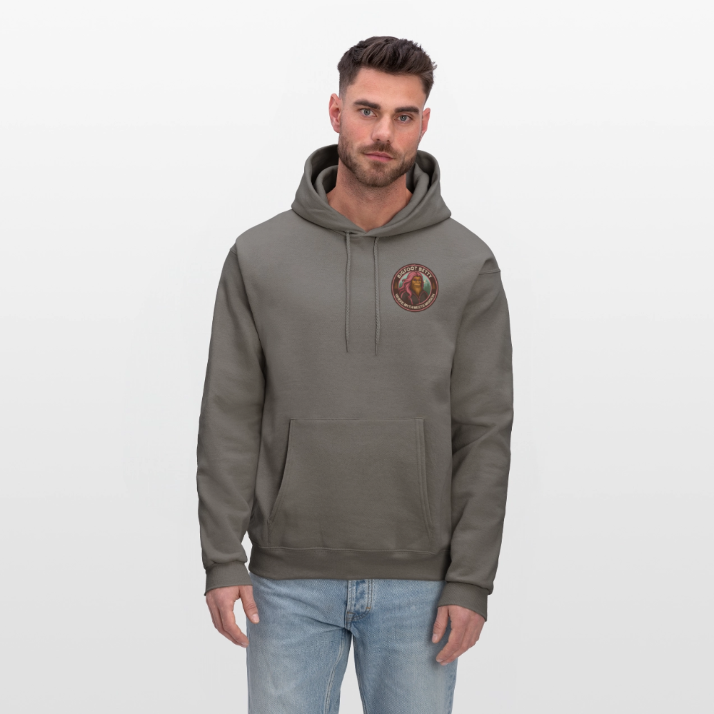 Men's Hoodie - Where Myth Meets Mission (F/B) (RETRO) - asphalt gray