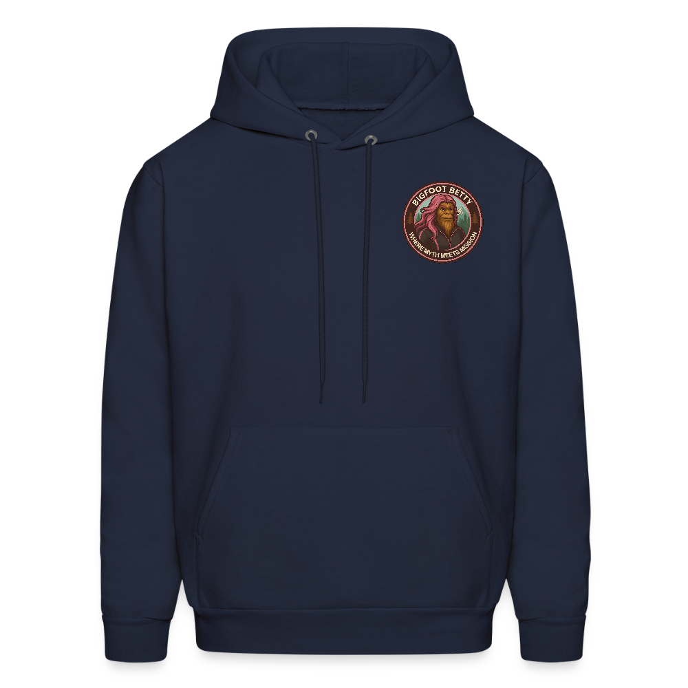 Men's Hoodie - Where Myth Meets Mission (F/B) (RETRO) - navy