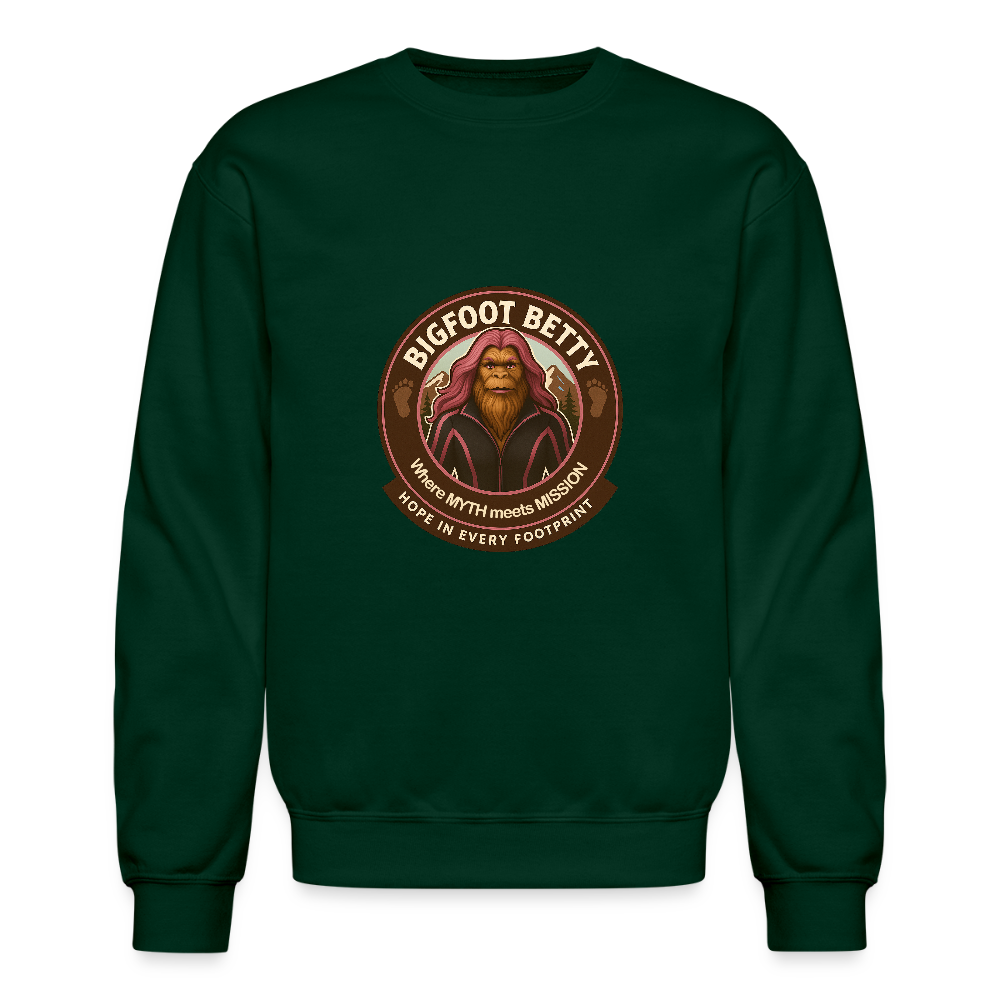 Crewneck Sweatshirt - Hope in Every Footprint (RETRO) - forest green