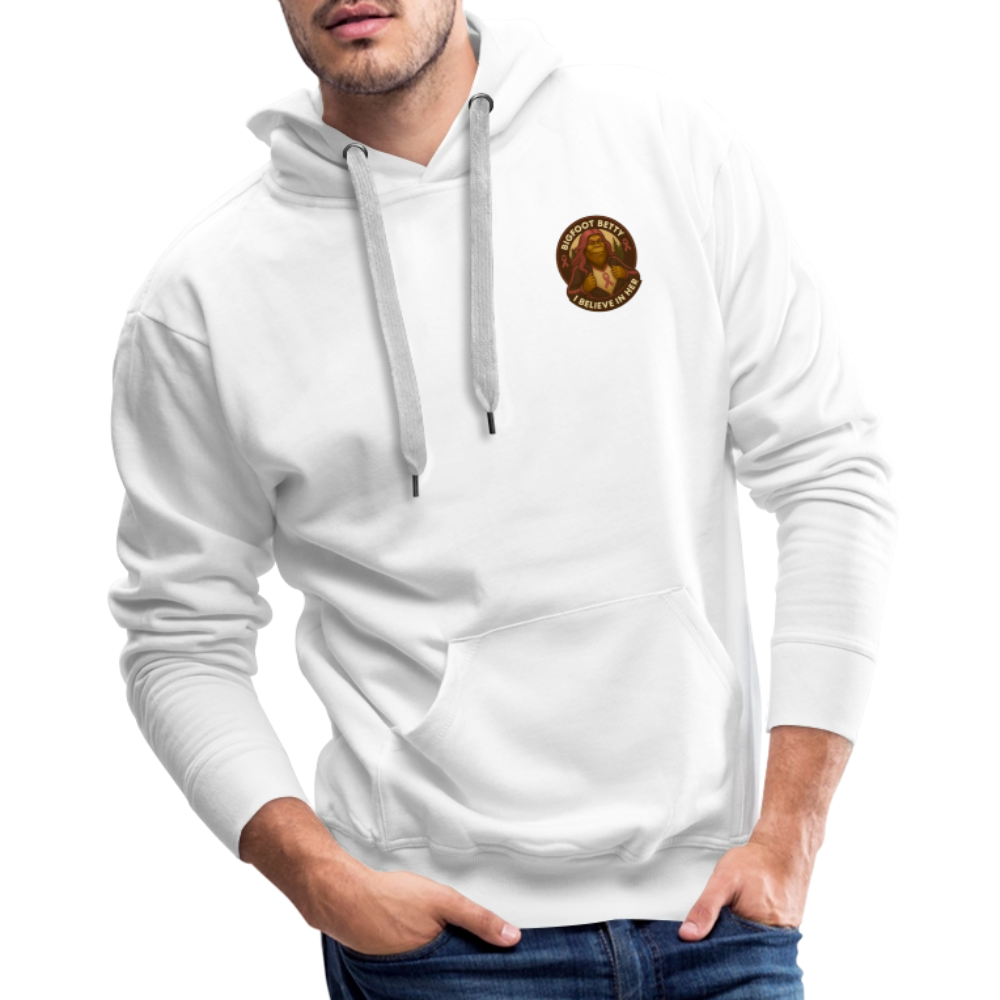 Men’s Premium Hoodie - Where Myth Meets Mission (F/B) (RETRO) - white