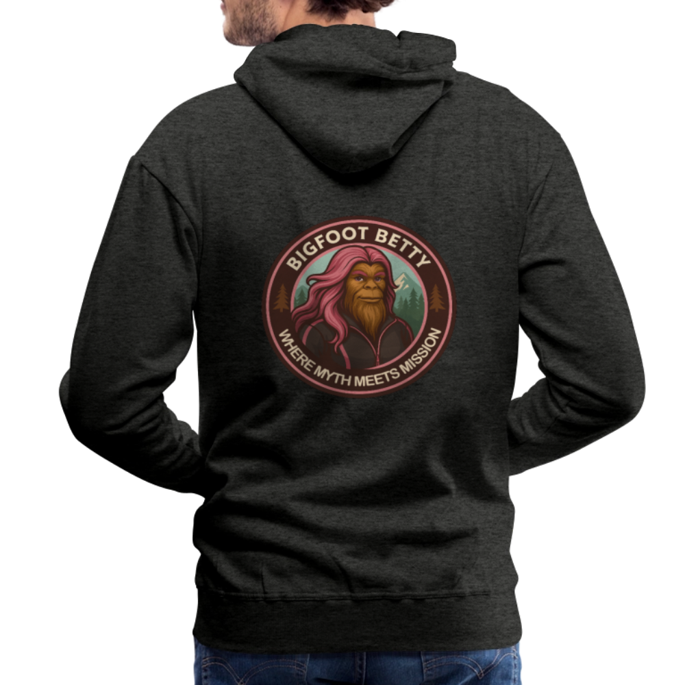 Men’s Premium Hoodie - Where Myth Meets Mission  (RETRO) - charcoal grey