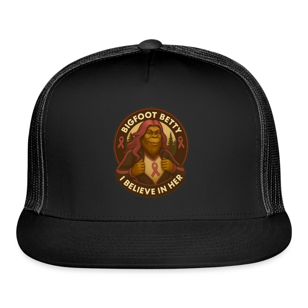 Trucker Hat - I Believe In Her (RETRO) - black/black