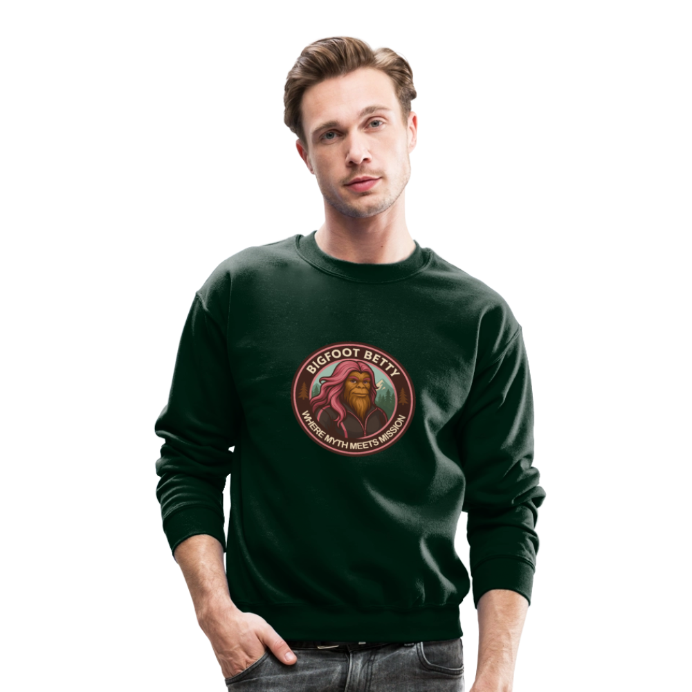 Crewneck Sweatshirt - Where Myth Meets Mission (RETRO) - forest green