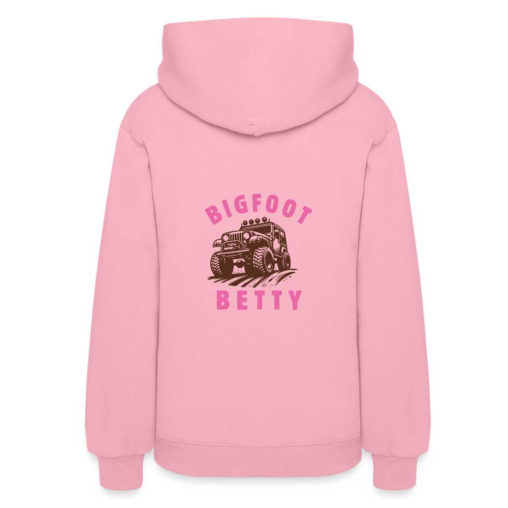 Women's Hoodie - BIGFOOT BETTY - JEEP - PINK RIBBON - classic pink