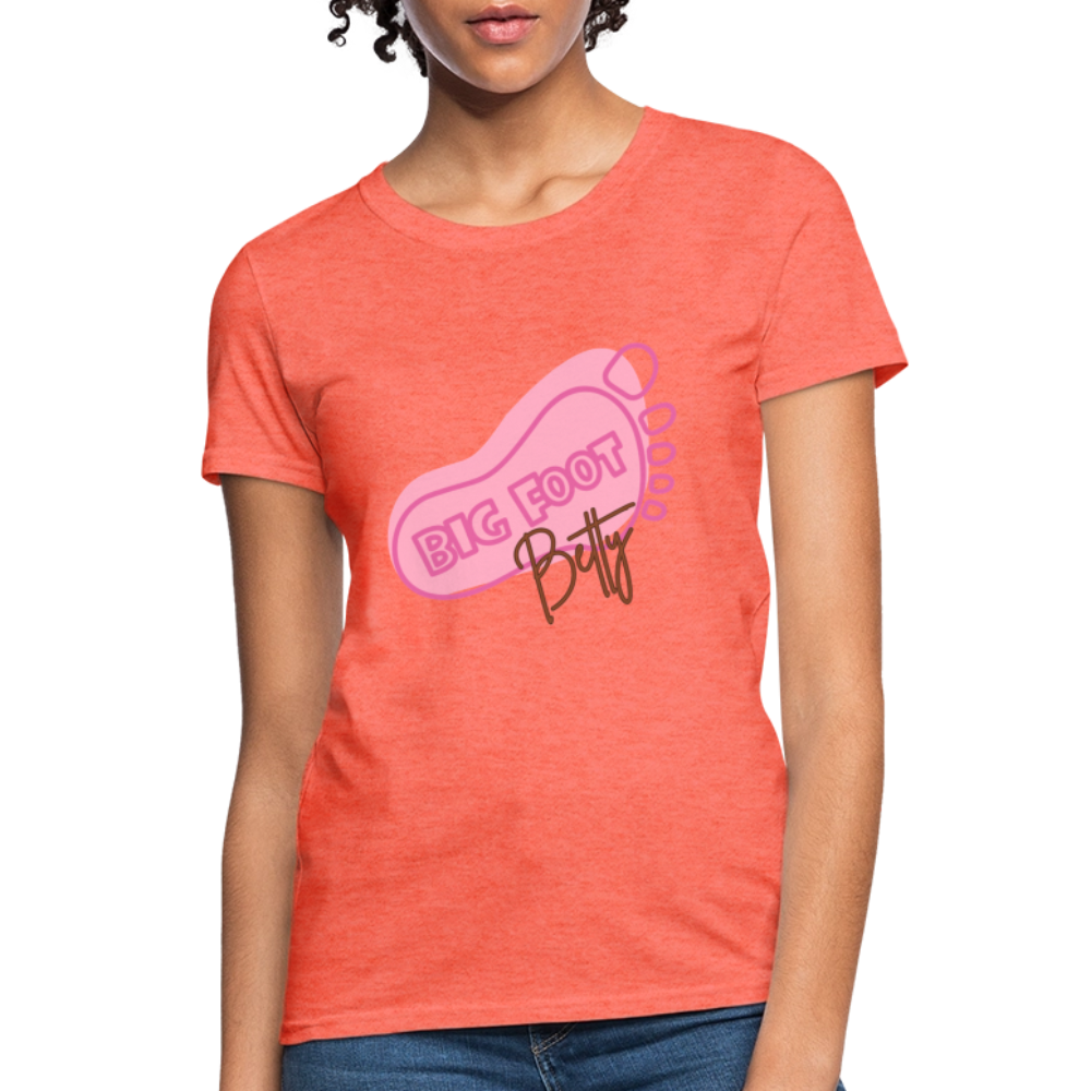 Women's T-Shirt - BFB FootPrint - heather coral