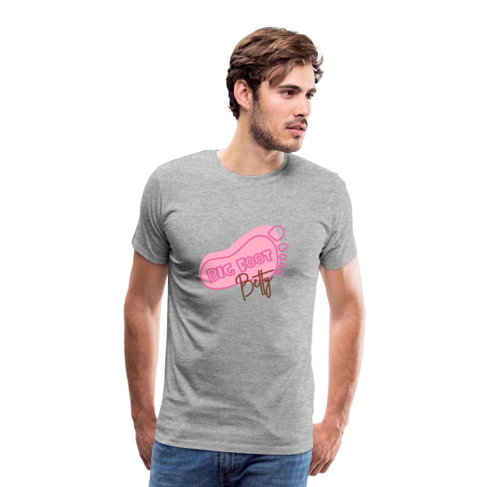 Men's Premium T-Shirt - BFB FootPrint - heather gray