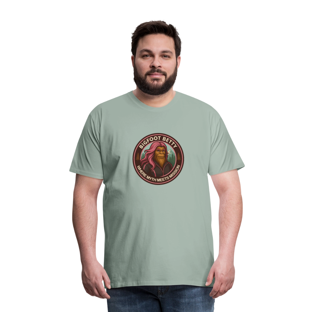Men's Premium T-Shirt - Where Myth Meets Mission (RETRO) - steel green