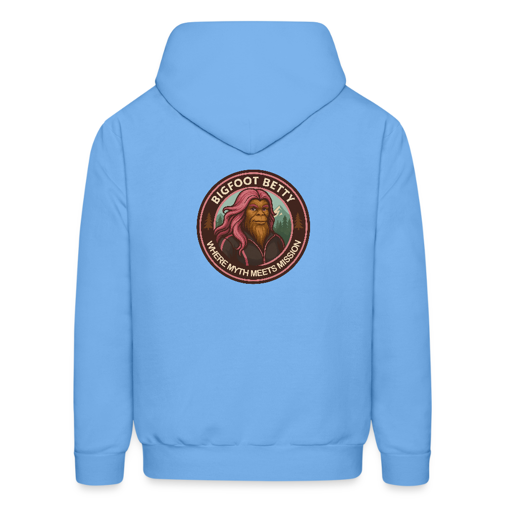 Men's Hoodie - Where Myth Meets Mission (F/B) (RETRO) - carolina blue