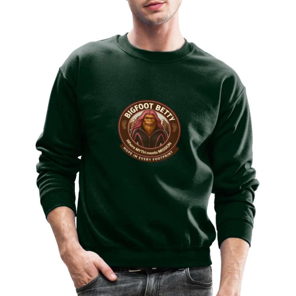 Crewneck Sweatshirt - Hope in Every Footprint (RETRO) - forest green