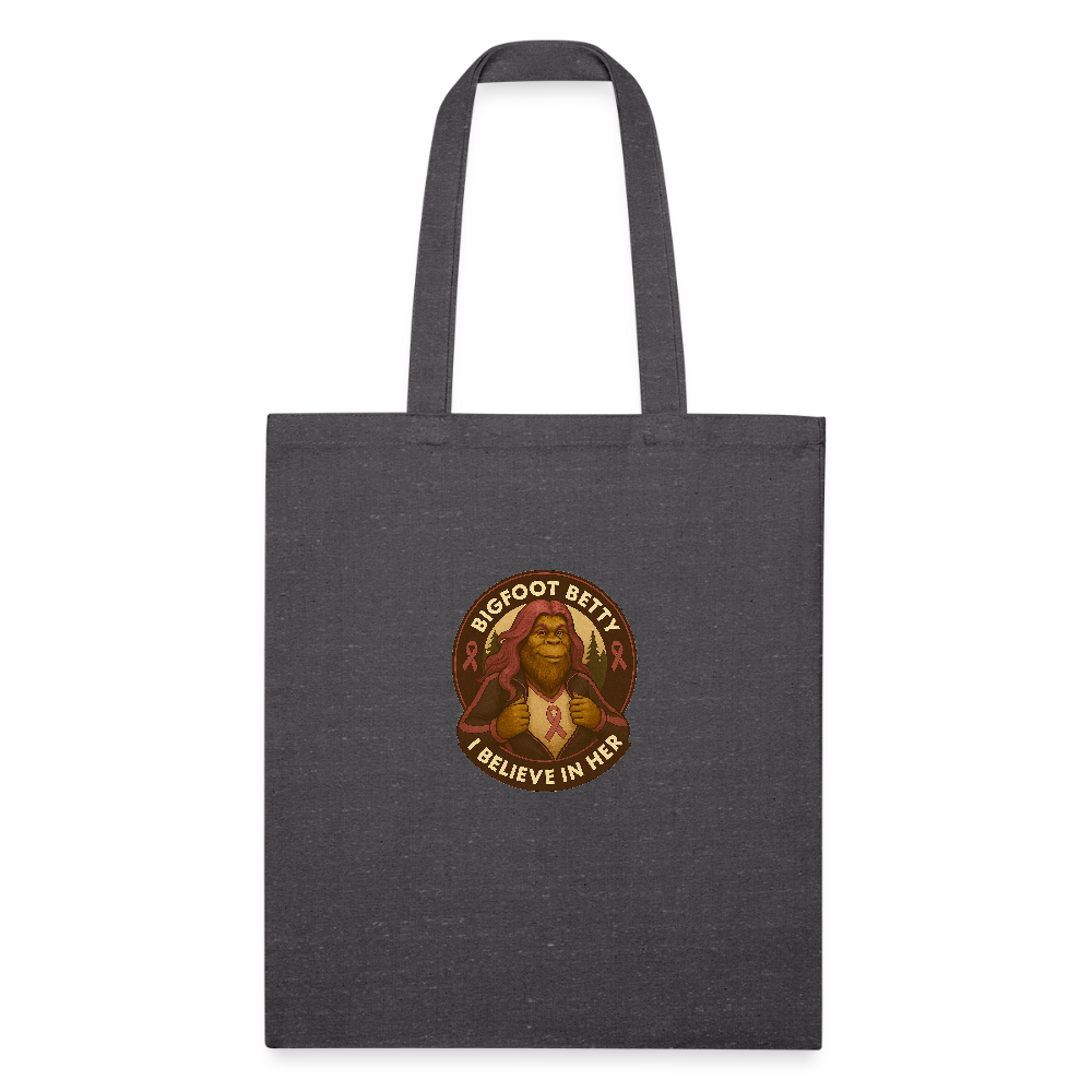 Recycled Tote Bag - I Believe In Her (RETRO) - charcoal grey