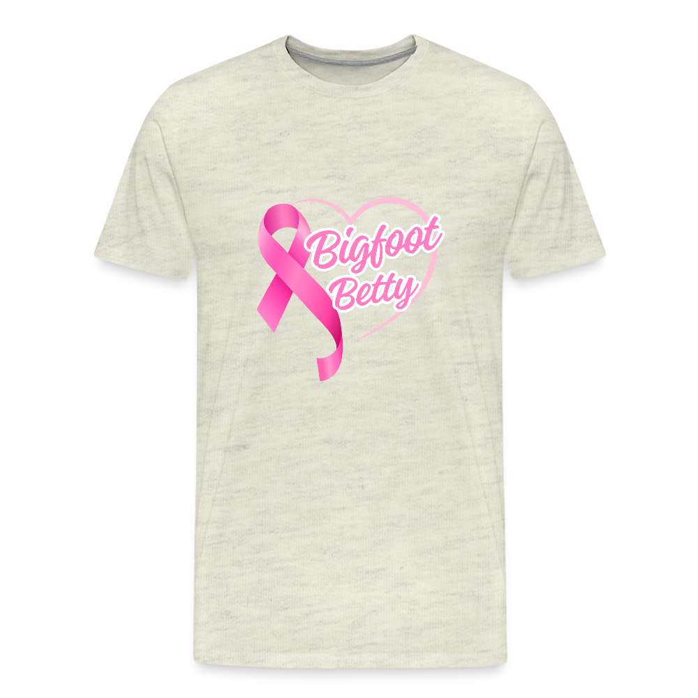 Men's Premium T-Shirt -BFB Pink Ribbon - heather oatmeal