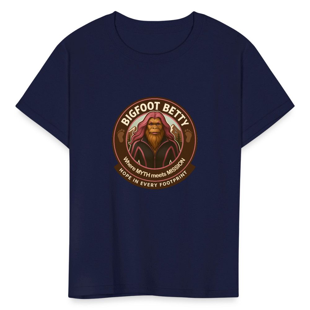 Kids' T-Shirt - Hope in Every Footprint (RETRO) - navy