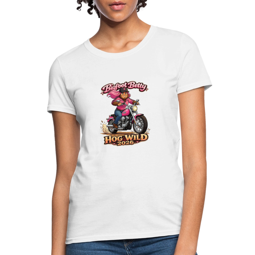 Women's T-Shirt - BFB Hog Wild - MOTORCYCLE - white