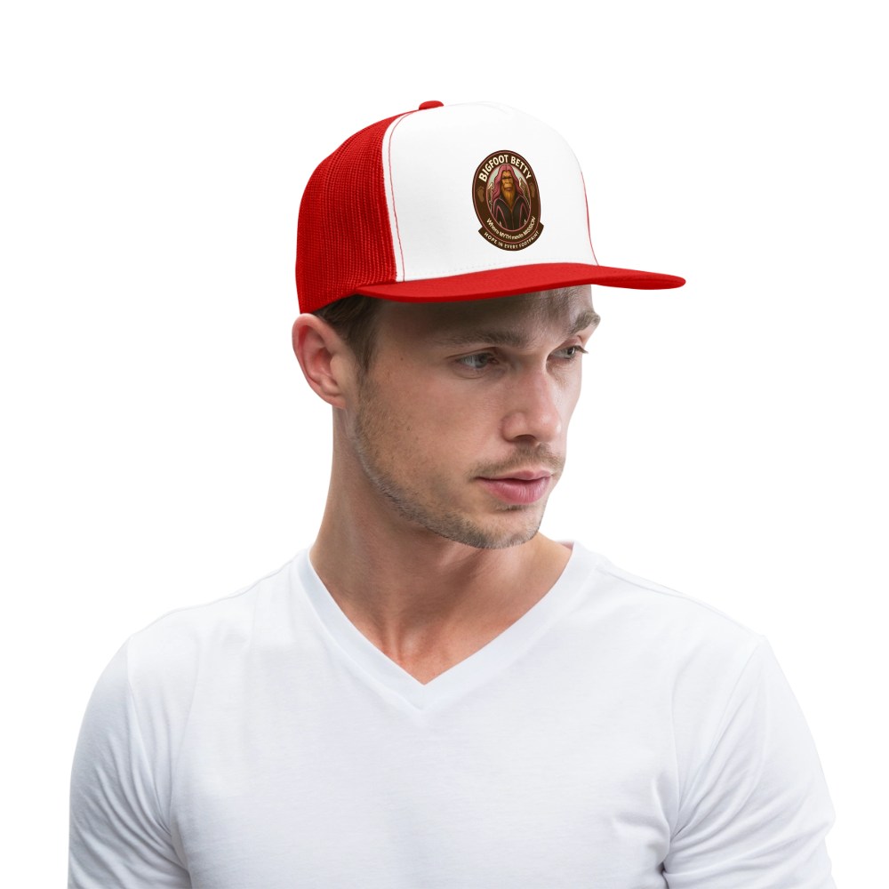 Trucker Hat - Hope in Every Footprint (RETRO) - white/red
