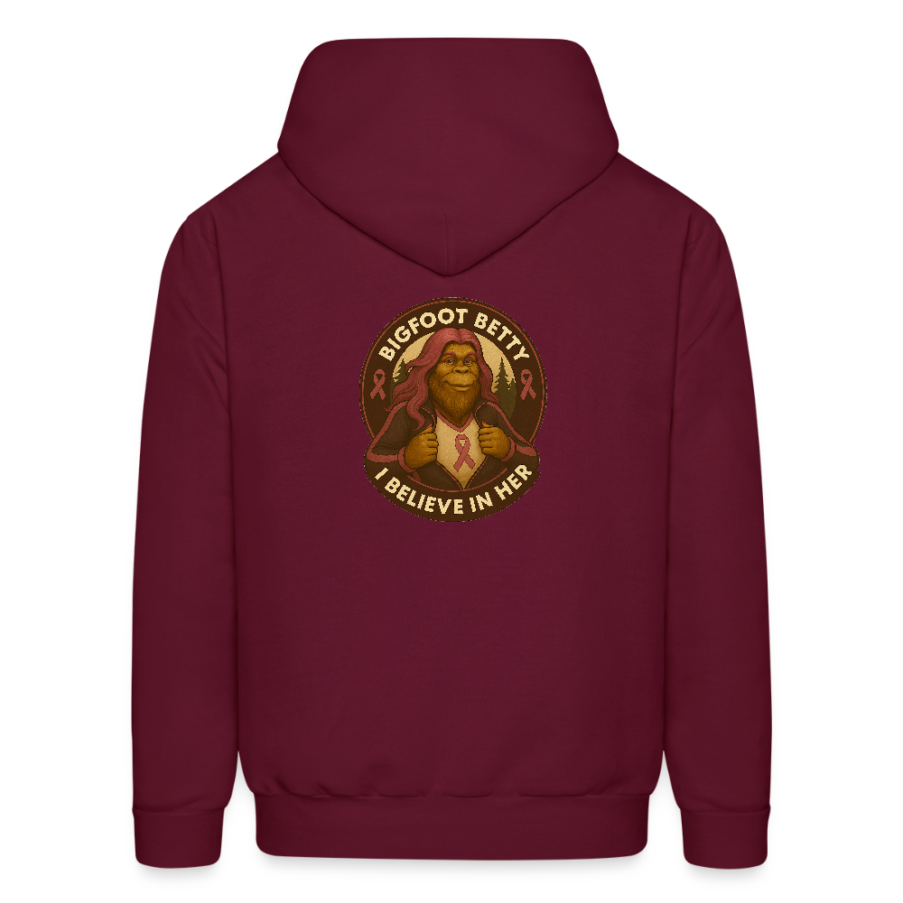 Men's Hoodie - I Believe In Her (RETRO) - burgundy