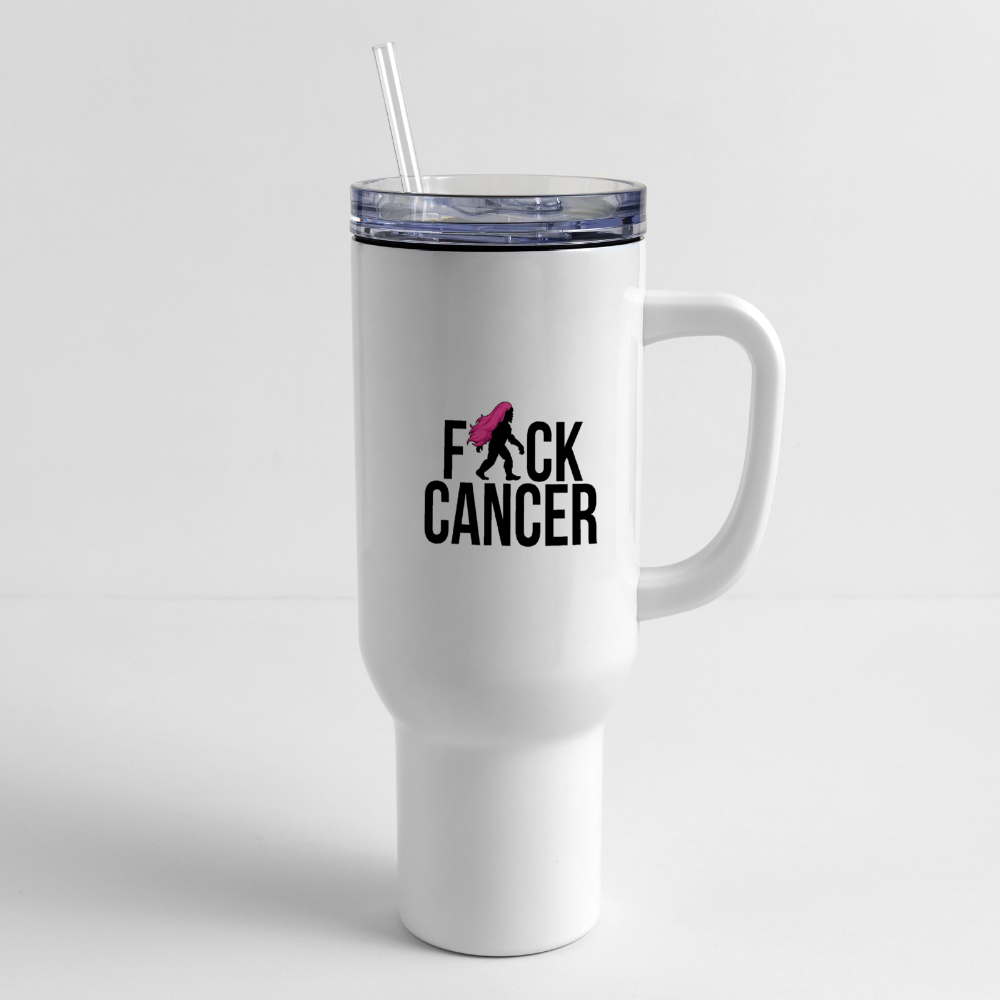 40 oz Travel Tumbler - FK Cancer - white