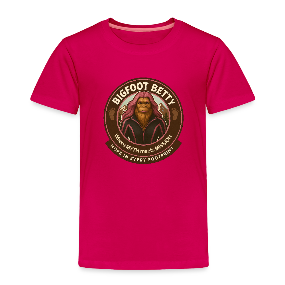 Toddler Premium T-Shirt - Hope in Every Footprint (RETRO) - dark pink