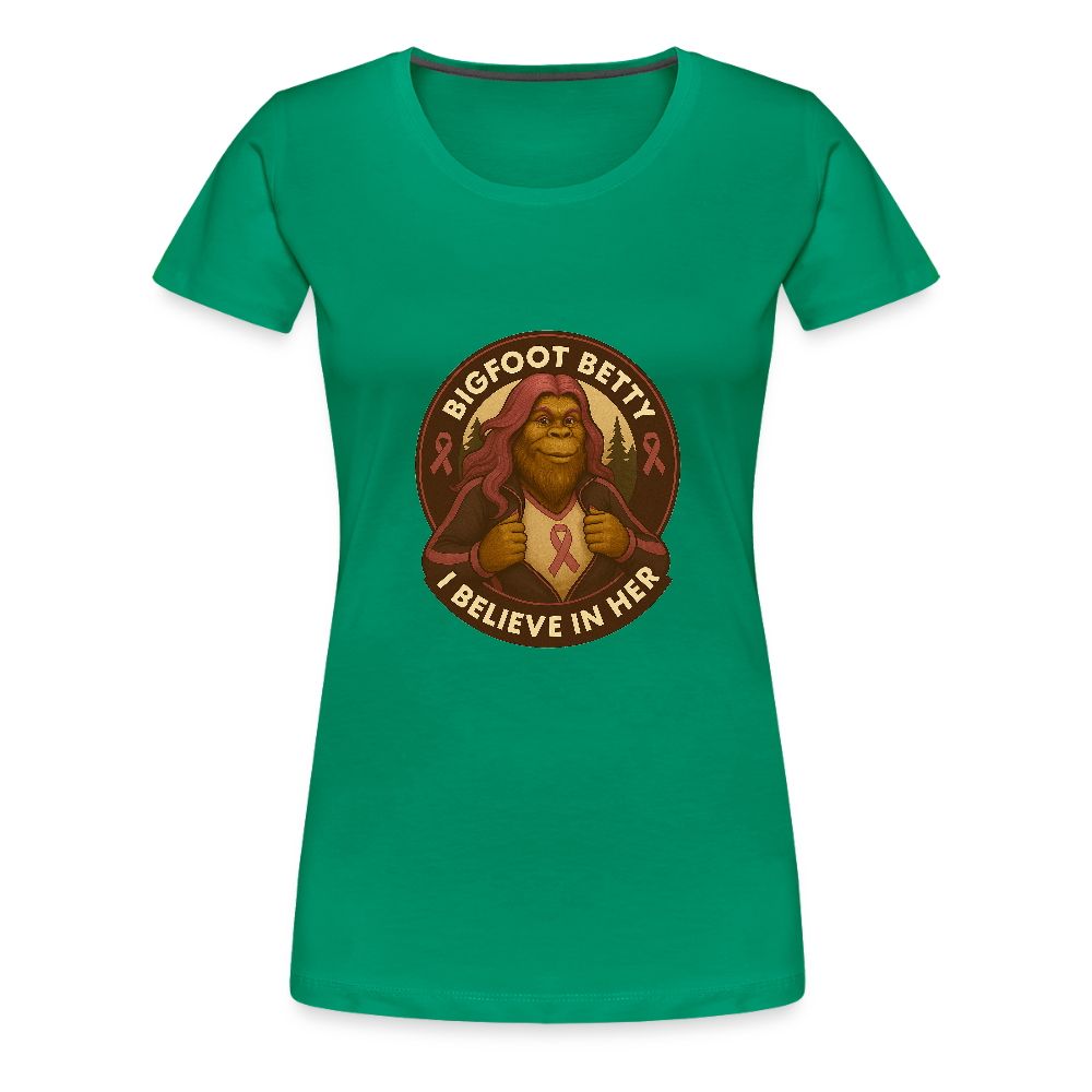 Women’s Premium T-Shirt - I Believe In Her (RETRO) - kelly green