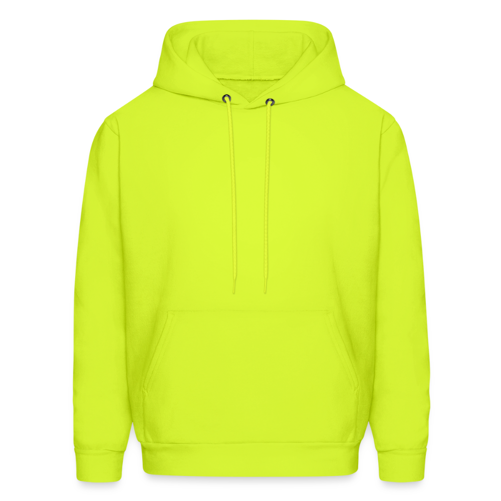Men's Hoodie - Where Myth Meets Mission (RETRO) - safety green