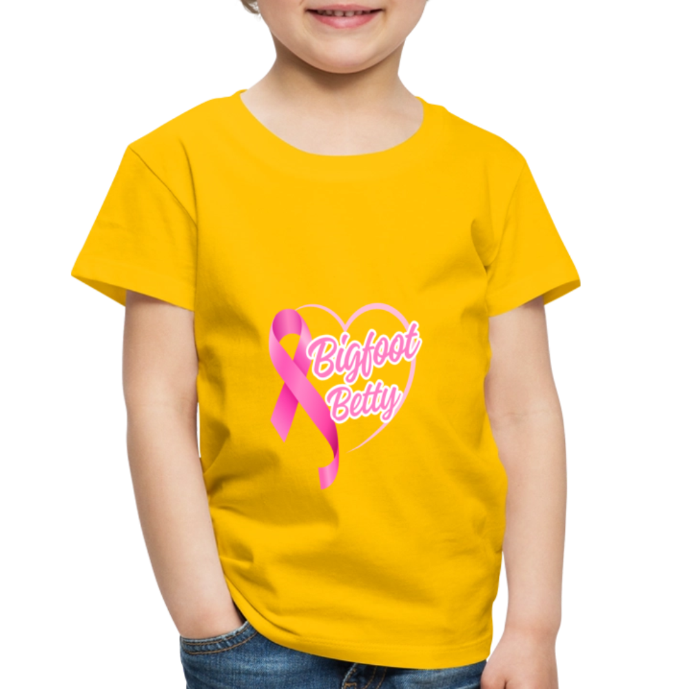 Toddler Premium T-Shirt - BFB Pink Ribbon - sun yellow