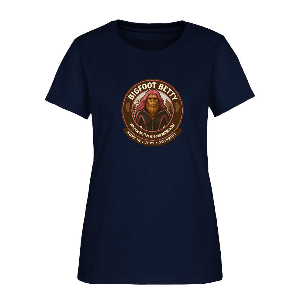 Women's T-Shirt - Hope in Every Footprint (RETRO) - navy